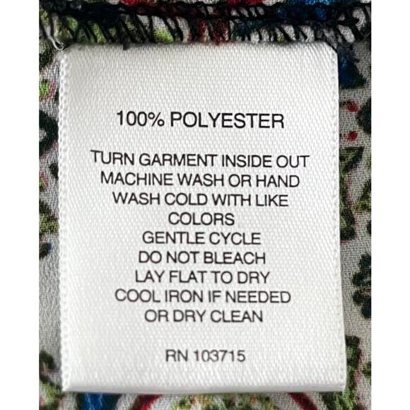 VALERIE STEVENS 3/4 BELL SLV PULL-OVER BLOUSE, WOMEN-2X-BLA/WHI STRIPED & FLORAL - Picture 10 of 10